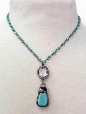 Turquoise Beaded Pendant Necklace - Women's Dylan Jewelry